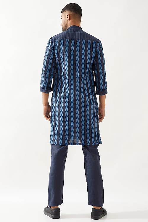 Rust Banarasi Chanderi Gota Embroidered Lehenga Set